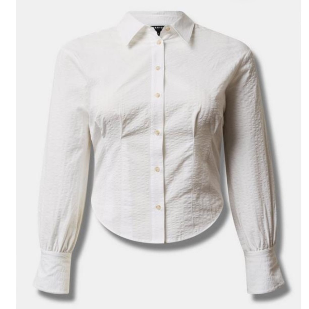 TORRID Cotton Crop Button Up Shirt 2X NWOT